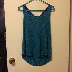 Blue workout top